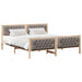 Cadru de pat Gri taupe 160 x 200 cm Lemn de pin masiv - WALTI WALTI