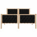 Cadru de pat cu headboard Negru 150 x 200 cm Lemn de pin masiv - WALTI WALTI