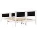 Cadru de pat Gri deschis 140 x 190 cm Lemn de pin masiv - WALTI WALTI