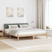 Cadru de pat maro și gri închis 180 x 200 cm Lemn masiv de pin - WALTI WALTI