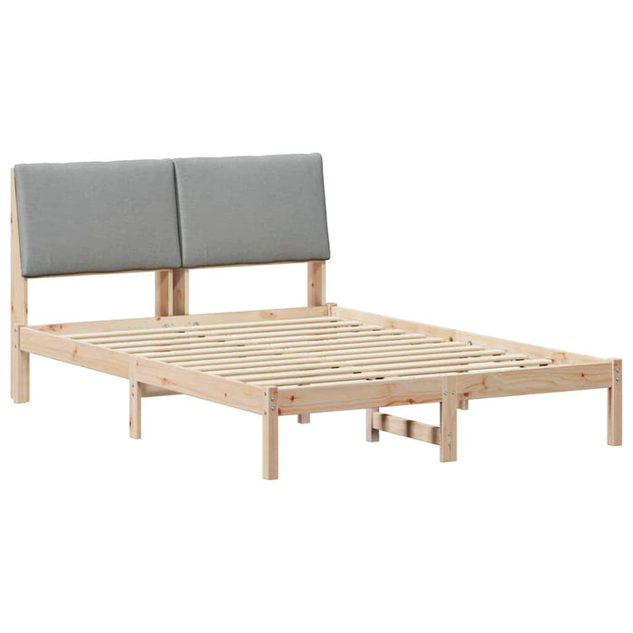Cadru de pat Maro și gri deschis 160 x 200 cm Lemn masiv de pin - WALTI WALTI
