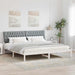 Cadru de pat cu tăblie tapițată cu headboard Alb 200 x 200 cm - WALTI WALTI