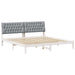 Cadru de pat cu tăblie tapițată cu headboard Alb 200 x 200 cm - WALTI WALTI