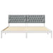 Cadru de pat cu tăblie tapițată cu headboard Alb 200 x 200 cm - WALTI WALTI