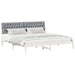 Cadru de pat cu tăblie tapițată cu headboard Alb 200 x 200 cm - WALTI WALTI