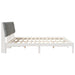 Cadru de pat cu tăblie tapițată cu headboard Alb 200 x 200 cm - WALTI WALTI