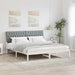 Cadru de pat cu tăblie tapițată cu headboard Alb 180 x 200 cm - WALTI WALTI