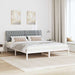 Cadru de pat cu tăblie tapițată cu headboard Alb 180 x 200 cm - WALTI WALTI