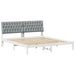 Cadru de pat cu tăblie tapițată cu headboard Alb 180 x 200 cm - WALTI WALTI