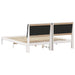 Cadru de pat cu tăblie tapițată cu headboard Alb 180 x 200 cm - WALTI WALTI