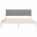 Cadru de pat cu tăblie tapițată cu headboard Alb 180 x 200 cm - WALTI WALTI