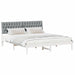 Cadru de pat cu tăblie tapițată cu headboard Alb 180 x 200 cm - WALTI WALTI