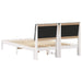 Cadru de pat cu tăblie tapițată cu headboard Alb 150 x 200 cm - WALTI WALTI