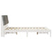 Cadru de pat cu tăblie tapițată cu headboard Alb 150 x 200 cm - WALTI WALTI