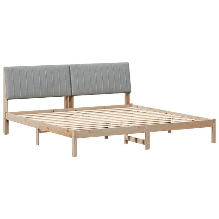 Cadru de pat cu headboard Maro 200 x 200 cm Lemn de pin masiv - WALTI WALTI