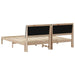 Cadru de pat cu headboard Maro 200 x 200 cm Lemn de pin masiv - WALTI WALTI