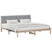 Cadru de pat cu headboard Maro 200 x 200 cm Lemn de pin masiv - WALTI WALTI