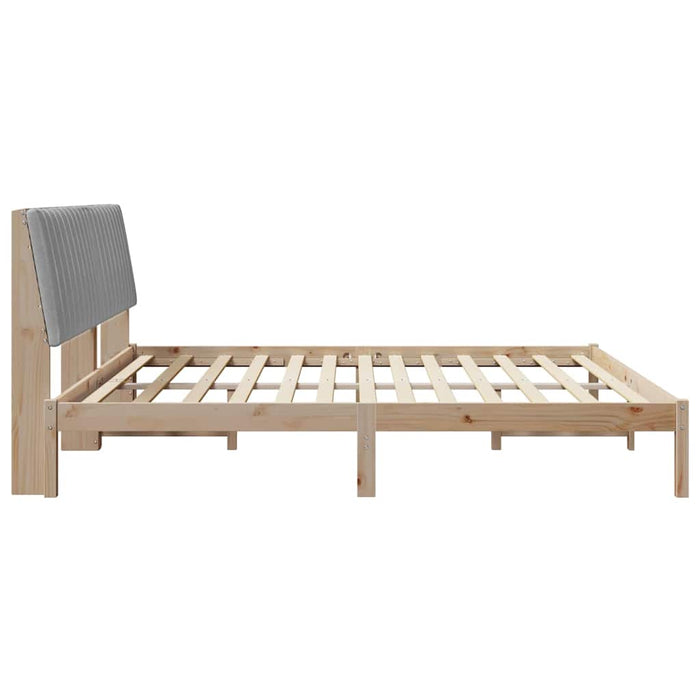 Cadru de pat cu headboard Maro 200 x 200 cm Lemn de pin masiv - WALTI WALTI
