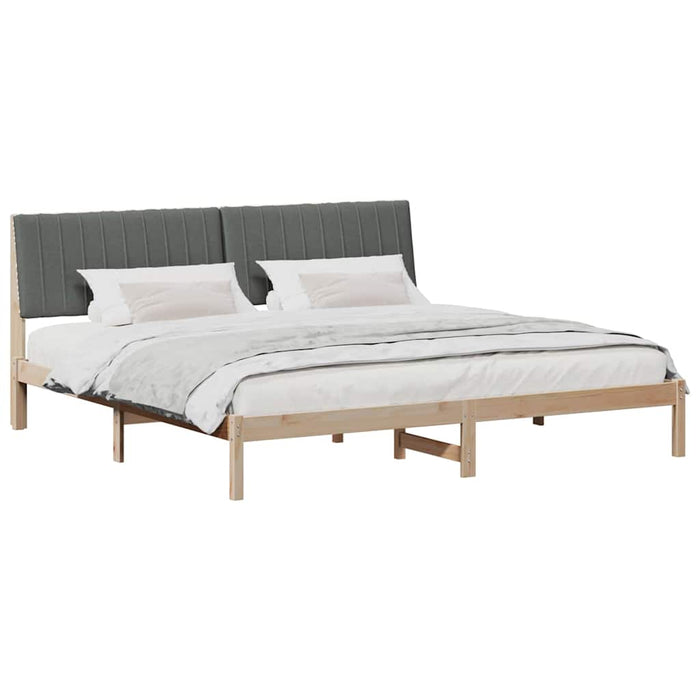 Cadru de pat cu headboard Maro 200 x 200 cm Lemn de pin masiv - WALTI WALTI