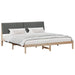 Cadru de pat cu headboard Maro 200 x 200 cm Lemn de pin masiv - WALTI WALTI