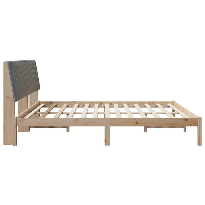 Cadru de pat cu headboard Maro 200 x 200 cm Lemn de pin masiv - WALTI WALTI