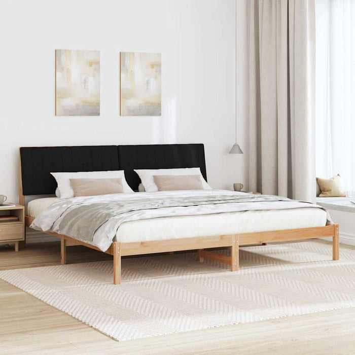 Cadru de pat cu headboard Maro 200 x 200 cm Lemn de pin masiv - WALTI WALTI