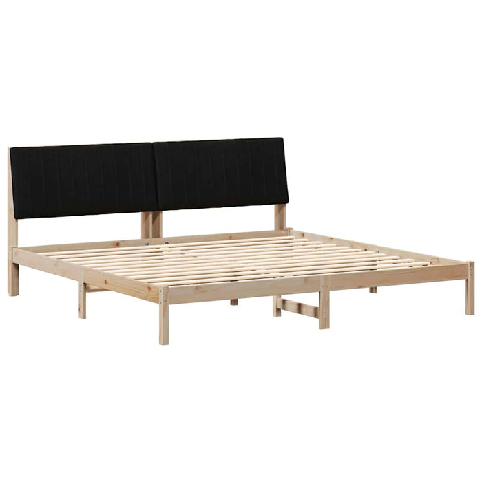 Cadru de pat cu headboard Maro 200 x 200 cm Lemn de pin masiv - WALTI WALTI