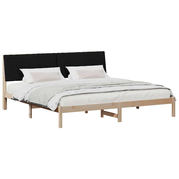 Cadru de pat cu headboard Maro 200 x 200 cm Lemn de pin masiv - WALTI WALTI