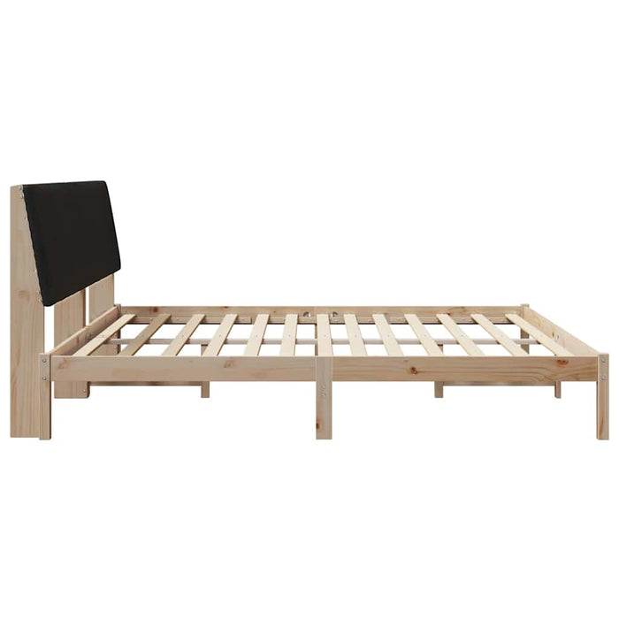 Cadru de pat cu headboard Maro 200 x 200 cm Lemn de pin masiv - WALTI WALTI