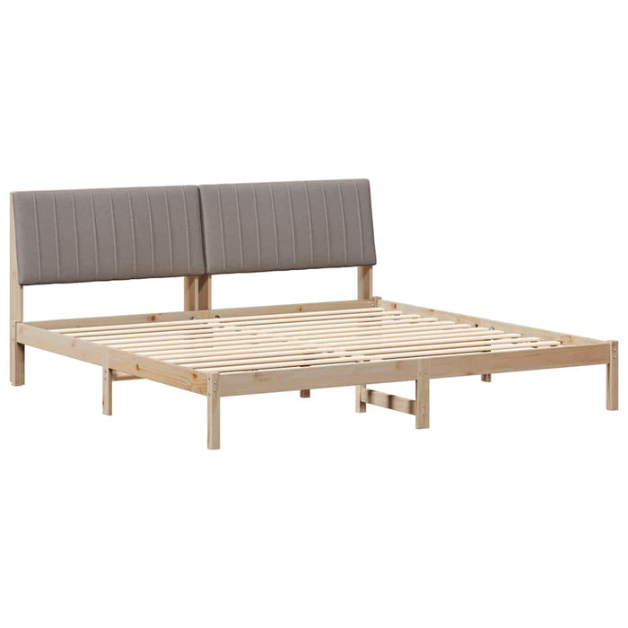 Cadru de pat cu headboard Maro 200 x 200 cm Lemn de pin masiv - WALTI WALTI
