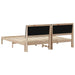 Cadru de pat cu headboard Maro 200 x 200 cm Lemn de pin masiv - WALTI WALTI