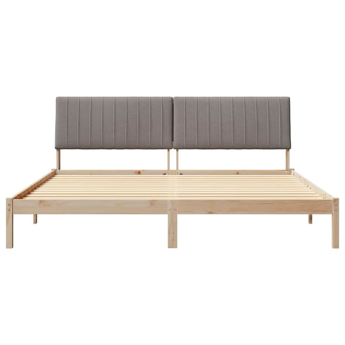 Cadru de pat cu headboard Maro 200 x 200 cm Lemn de pin masiv - WALTI WALTI