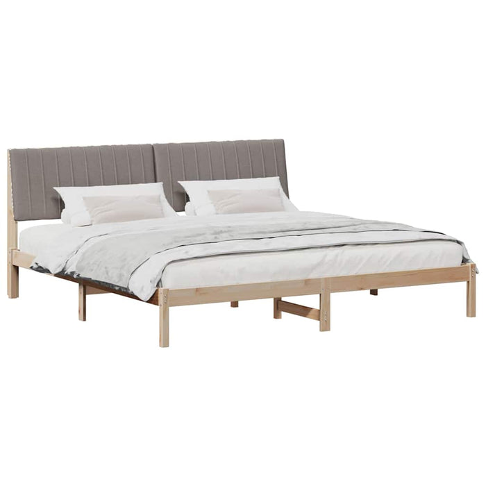 Cadru de pat cu headboard Maro 200 x 200 cm Lemn de pin masiv - WALTI WALTI