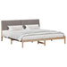 Cadru de pat cu headboard Maro 200 x 200 cm Lemn de pin masiv - WALTI WALTI