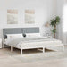 Cadru de pat cu headboard Alb 200 x 200 cm Lemn de pin masiv - WALTI WALTI