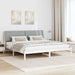 Cadru de pat cu headboard Alb 200 x 200 cm Lemn de pin masiv - WALTI WALTI