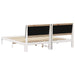 Cadru de pat cu headboard Alb 200 x 200 cm Lemn de pin masiv - WALTI WALTI