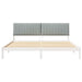 Cadru de pat cu headboard Alb 200 x 200 cm Lemn de pin masiv - WALTI WALTI