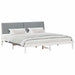 Cadru de pat cu headboard Alb 200 x 200 cm Lemn de pin masiv - WALTI WALTI