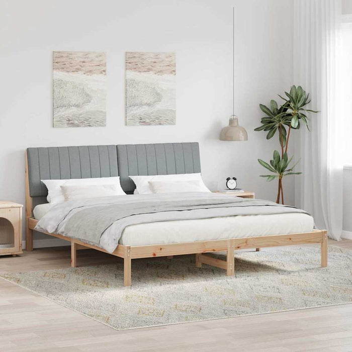 Cadru de pat cu headboard Maro 180 x 200 cm Lemn de pin masiv - WALTI WALTI