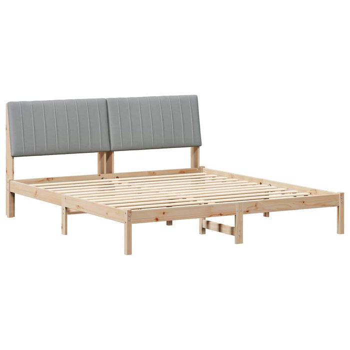 Cadru de pat cu headboard Maro 180 x 200 cm Lemn de pin masiv - WALTI WALTI