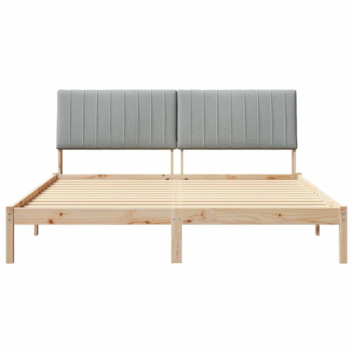 Cadru de pat cu headboard Maro 180 x 200 cm Lemn de pin masiv - WALTI WALTI