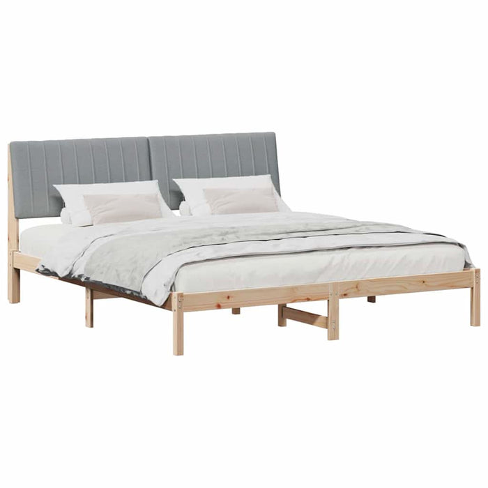 Cadru de pat cu headboard Maro 180 x 200 cm Lemn de pin masiv - WALTI WALTI