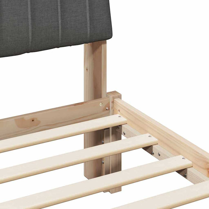 Cadru de pat cu headboard Maro 180 x 200 cm Lemn de pin masiv - WALTI WALTI