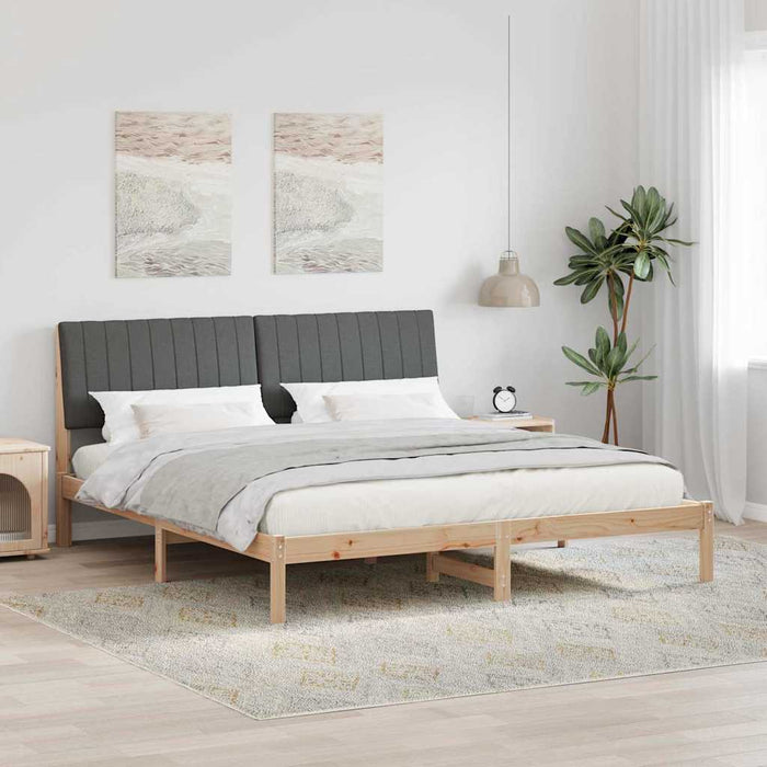 Cadru de pat cu headboard Maro 180 x 200 cm Lemn de pin masiv - WALTI WALTI