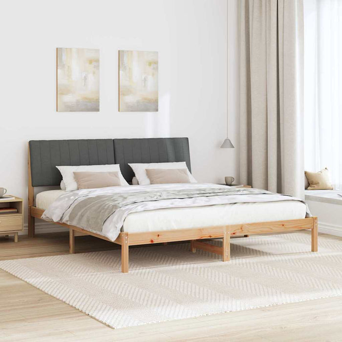 Cadru de pat cu headboard Maro 180 x 200 cm Lemn de pin masiv - WALTI WALTI