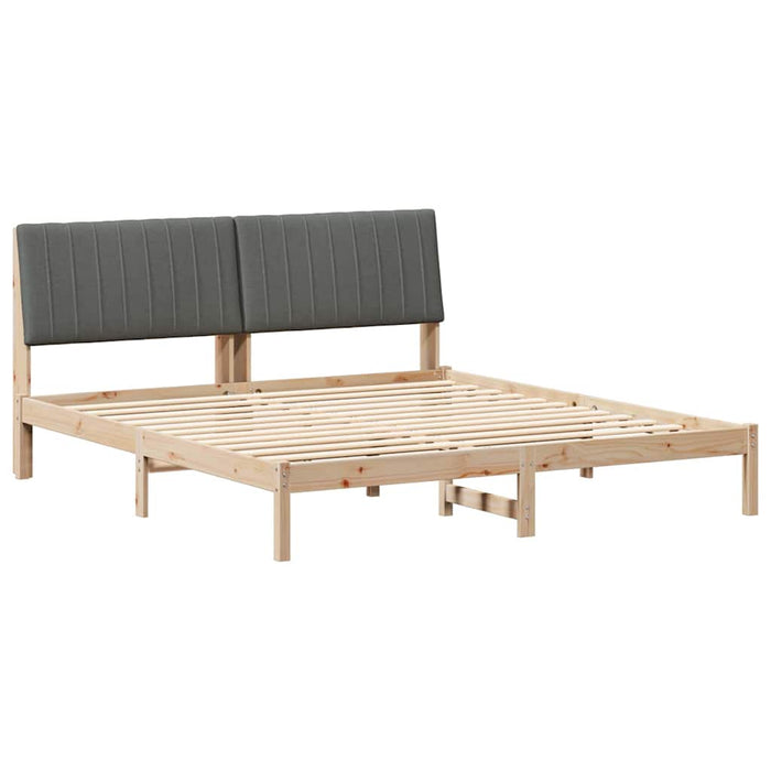 Cadru de pat cu headboard Maro 180 x 200 cm Lemn de pin masiv - WALTI WALTI