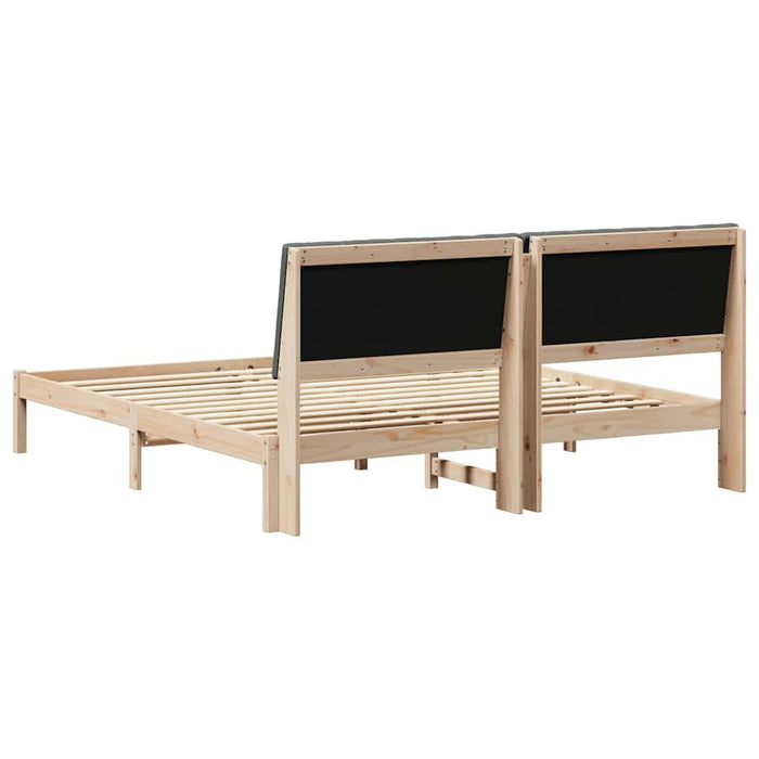Cadru de pat cu headboard Maro 180 x 200 cm Lemn de pin masiv - WALTI WALTI