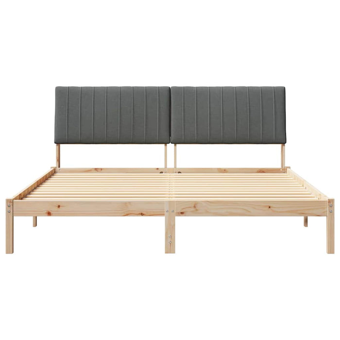 Cadru de pat cu headboard Maro 180 x 200 cm Lemn de pin masiv - WALTI WALTI