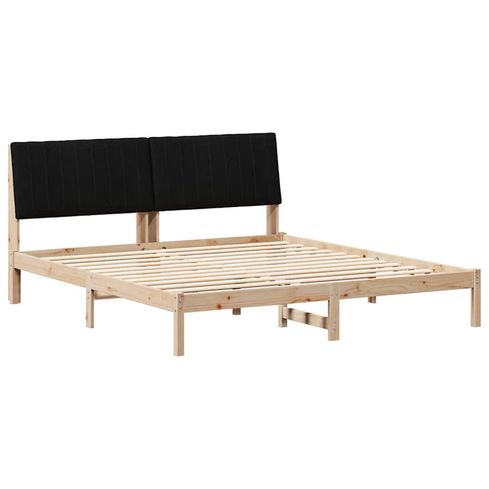 Cadru de pat cu headboard Maro 180 x 200 cm Lemn de pin masiv - WALTI WALTI